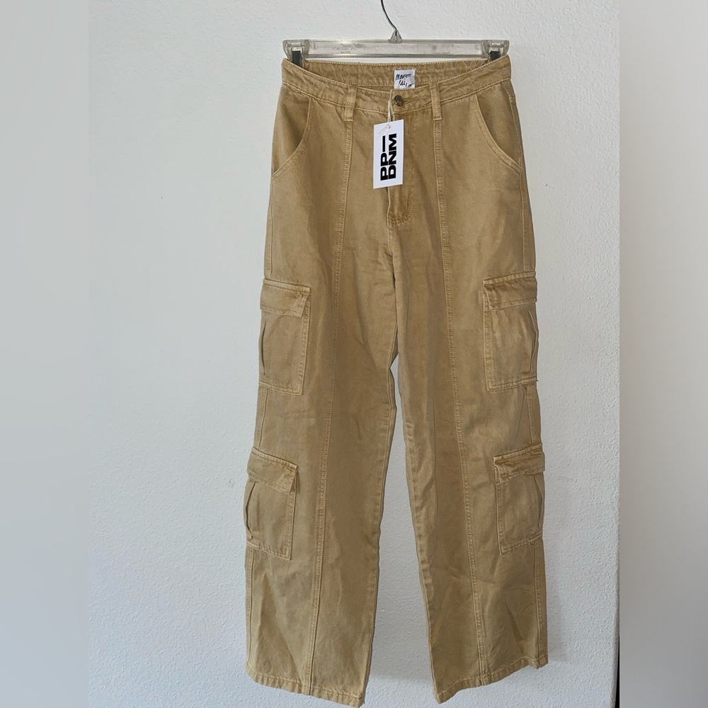 Princess Polly LOCKSLEY CARGO JEANS BEIGE
